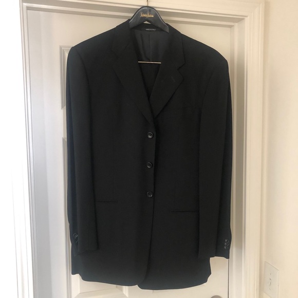 Armani Collezioni Black Wool suit 42L - Picture 2 of 5